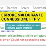 errore 530 connessione ftp